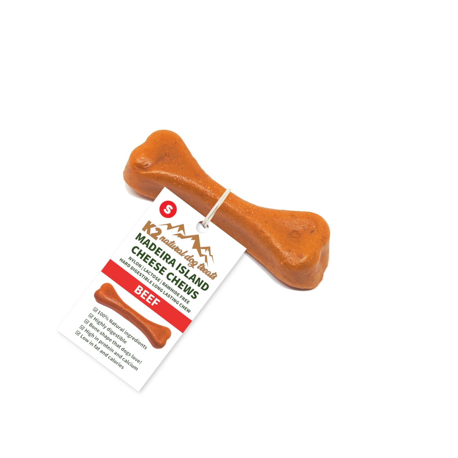 K2 Madeira Island Cheese Chews Beef Small 40g Chow Paws Dog Treats