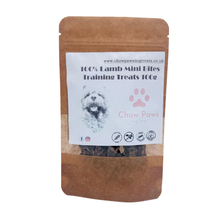 Load image into Gallery viewer, Brown package of Chow Paws 100% Lamb Mini Bites Training Treats on a white background
