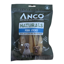 Load image into Gallery viewer, Anco Naturals Pork Sticks packaging for dogs on a white background