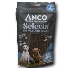 Load image into Gallery viewer, Anco Selects duck strips dog treat package on a white background