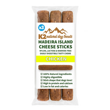 Load image into Gallery viewer, K2 Natural Dog Chews – Cheese & Chicken Sticks, Easily Digestible Treats 3 Pack