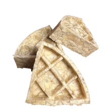 Load image into Gallery viewer, Three pieces of waffle-like food on a white background