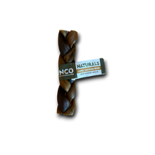 Load image into Gallery viewer, Braided camel collagen treat with 'NCO Naturals' label on a white background