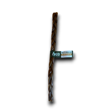 Load image into Gallery viewer, A single twisted cigar-style tobacco stick with a dark brown wrapper and a green Alco Naturals label, isolated on a black background.