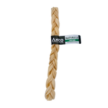 Load image into Gallery viewer, Dog chew toy with braided design and ANCO Naturals label on a white background