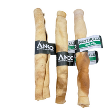 Load image into Gallery viewer, Three rolled dog treats with 'Anco' and 'Naturals' labels on a white background