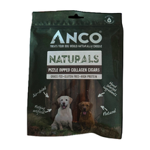 Load image into Gallery viewer, Anco Naturals Pizzle Dipped Collagen Cigars packaging with two dogs on a white background