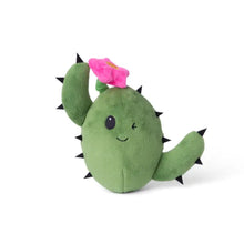 Load image into Gallery viewer, Plush cactus toy with a pink flower on a white background