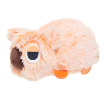 Load image into Gallery viewer, A plush toy shaped like a small animal or creature, with fluffy peach-orange fur, a dark brown snout, and a large cartoon-style eye on a plain white background.