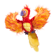 Load image into Gallery viewer, Colorful parrot plush toy on a white background