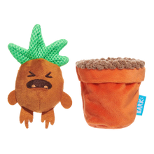 Load image into Gallery viewer, Plush toy resembling a carrot with a face and a pot, on a white background.