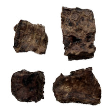 Load image into Gallery viewer, Four dark brown Beef Lung bites on a white background
