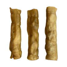 Load image into Gallery viewer, Three brown cylindrical dog treats on a white background