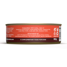 Load image into Gallery viewer, Can of dog food with a red label on a white background