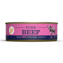 Load image into Gallery viewer, Can of pure beef with pink label on a white background