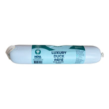 Load image into Gallery viewer, Packaging of Nova Luxury Duck Pate 400g, primarily white and green color scheme with product name and brand visible.