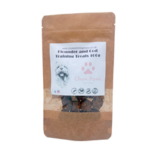 Load image into Gallery viewer, Brown package of Chow Paws dog training treats with a label on a white background