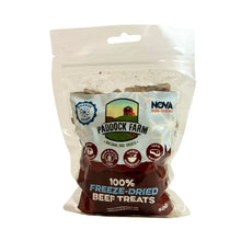 Load image into Gallery viewer, Package of Paddock Farm 100% Freeze-Dried Beef Treats on a white background