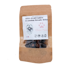 Load image into Gallery viewer, Bag of 100% Goat Cubes Training Treats by Chow Paws on a white background
