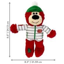 Load image into Gallery viewer, KONG Christmas Holiday Wild Knots Bear Small/Medium Red