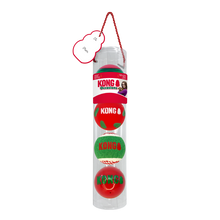 Load image into Gallery viewer, KONG Christmas Holiday Occasions Balls 4-pk Medium