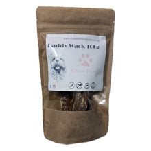 Load image into Gallery viewer, Brown package of 'Daddy Wack' dog treats with a label on a white background