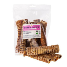 Load image into Gallery viewer, Packaged beef air pipe treats with a visible brand label on a white background