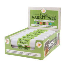 Load image into Gallery viewer, Box of JR Pure Rabbit Páté pet food with green and white packaging.
