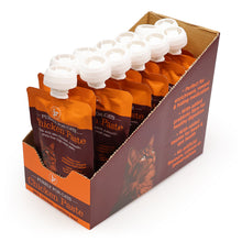 Load image into Gallery viewer, A cardboard display tray holding multiple pouches of Purina Cat Chow Chicken Paste cat food, photographed on a clean white background.