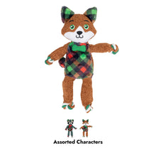 Load image into Gallery viewer, Plush toy fox with plaid outfit on a white background