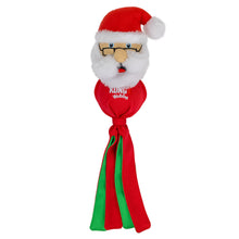 Load image into Gallery viewer, Santa Claus-themed dog toy with a red scarf on a white background