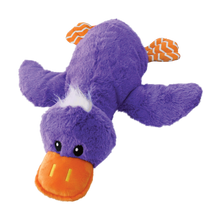 Load image into Gallery viewer, Purple plush toy with orange accents on a white background