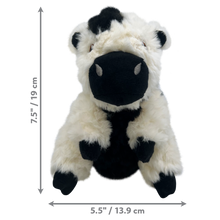 Load image into Gallery viewer, Plush toy with dimensions indicated on a white background