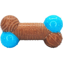 Load image into Gallery viewer, Brown and blue KONG dog toy on a white background
