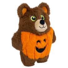 Load image into Gallery viewer, Plush toy bear in an orange pumpkin costume on a white background