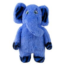 Load image into Gallery viewer, Blue plush elephant toy on a white background