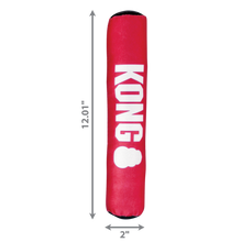 Load image into Gallery viewer, Red KONG dog toy with dimensions on a white background