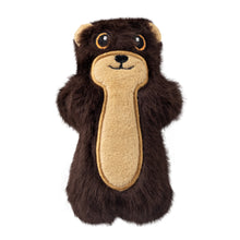 Load image into Gallery viewer, A plush toy shaped like a small brown animal, possibly a beaver or otter, with a large tan bone-shaped patch on the front, photographed on a plain white background.