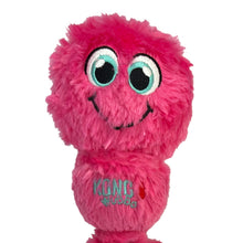 Load image into Gallery viewer, Pink plush toy with googly eyes and a smile on a white background