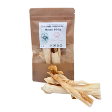 Load image into Gallery viewer, Dog chew product with packaging labeled 'Lamb Muscle Meat' on a white background
