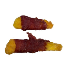 Load image into Gallery viewer, two dog treats Mango Wrapped in Duck