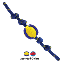 Load image into Gallery viewer, KONG Jaxx Brights Ball with Rope Medium