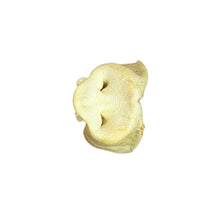 Load image into Gallery viewer, Dried white pig snout dog chew on a white background