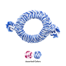 Load image into Gallery viewer, KONG Puppy Rope Ring Blue