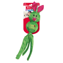Load image into Gallery viewer, Green KONG Wubba toy with pink nose on a white background