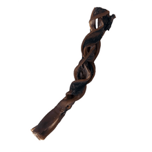 Load image into Gallery viewer, Brown braided dog toy on a white background