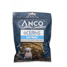 Load image into Gallery viewer, Anco Oceans Cod Fingers dog treat package on a white background