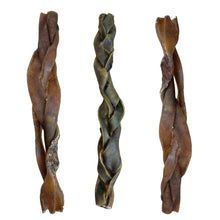 Load image into Gallery viewer, Three twisted camel braids on a white background