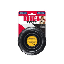 Load image into Gallery viewer, KONG Tyres dog toy with packaging on a white background
