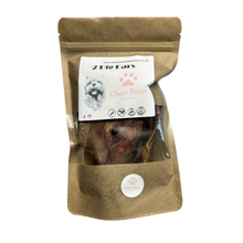 Load image into Gallery viewer, Kraft paper packaging of pig ears dog treats with a visible brand label on a white background